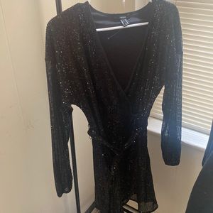 sparkly black dress